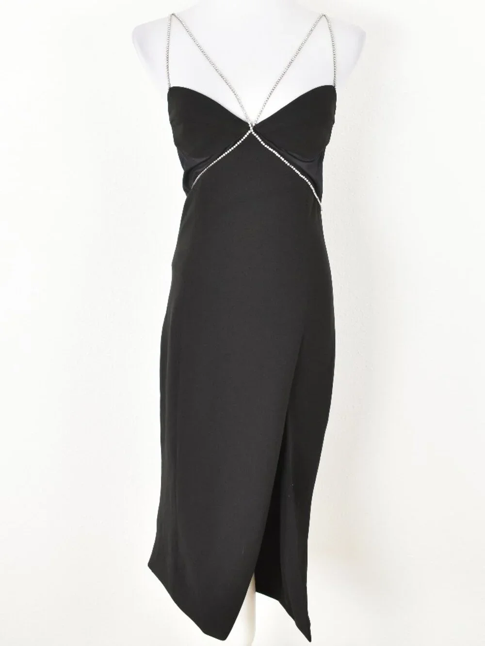 Heiress Beverly Hills Diamante Cutout Crepe Midi Dress - Picture 3 of 12